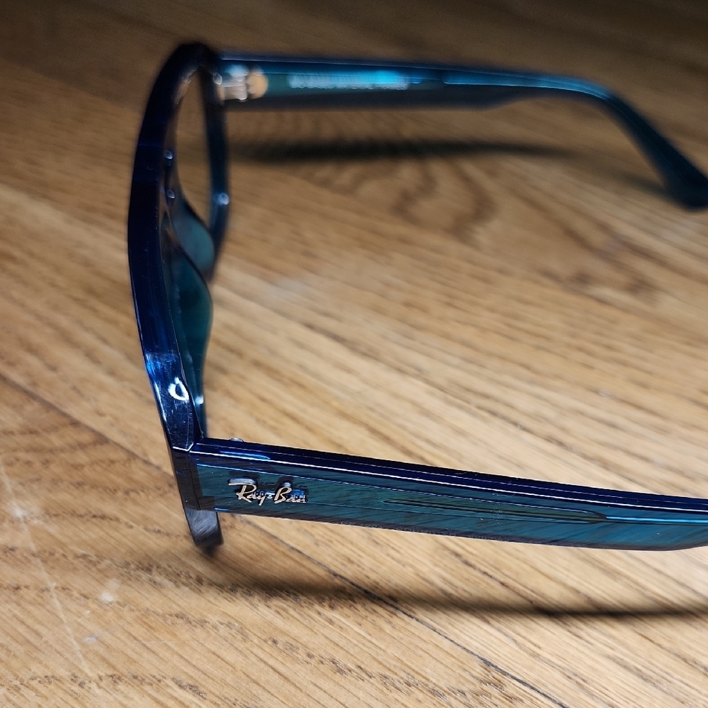 Ray-Ban Corrigan Bio-based Sunglass Frames. Polished Transparent Light Blue - Picture 5 of 16